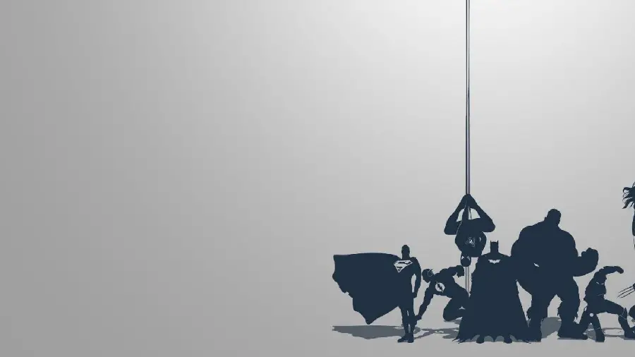 The most mysterious minimalist photo with superheroes design