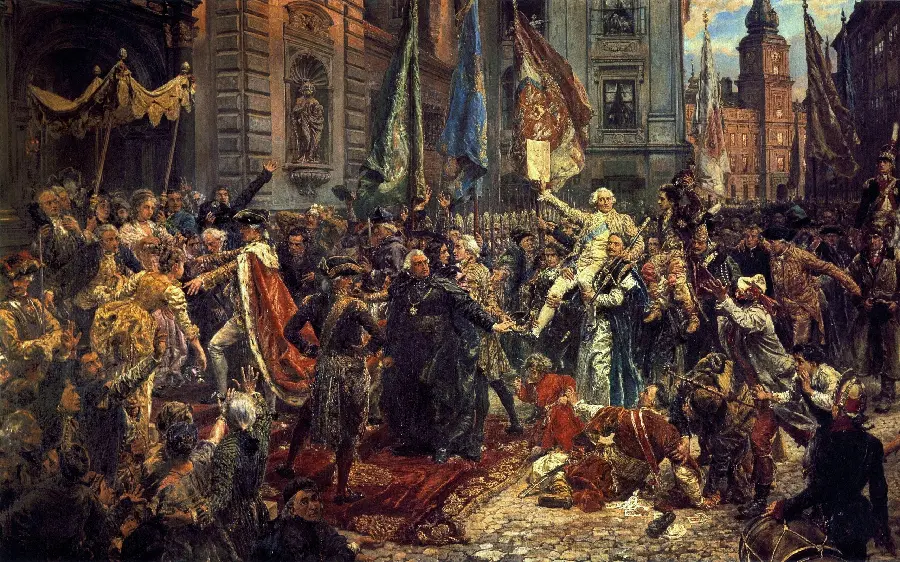 Italian painting Constitution of May 3, 1791, 1891 by Jan Maticko (1838)