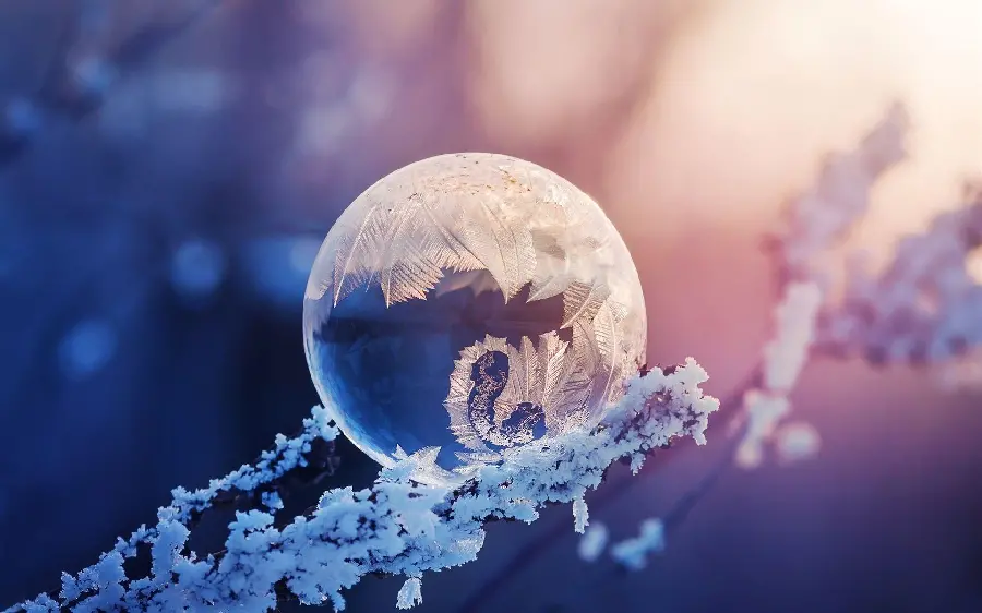 Ice crystal background in cold winter suitable for wallpaper 