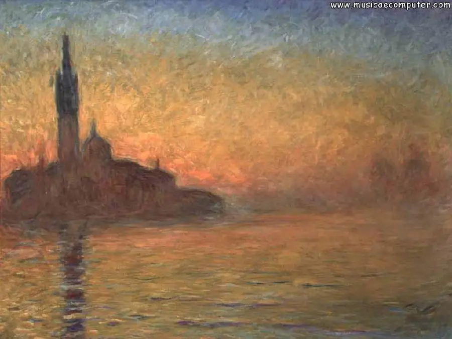 Painting Twilight in Venice Crepuscule Impressionism by Claude Monet (1840-1926 France)
