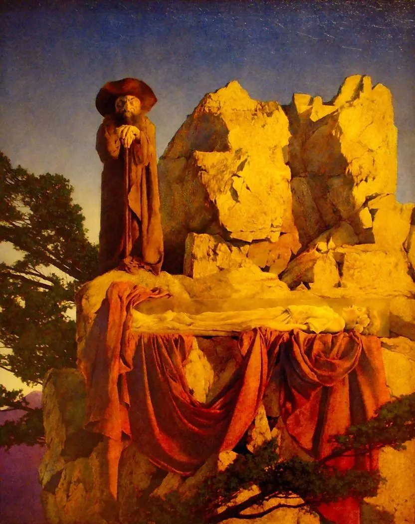 Maxfield Parish photo from the story of Snow White in high resolution 