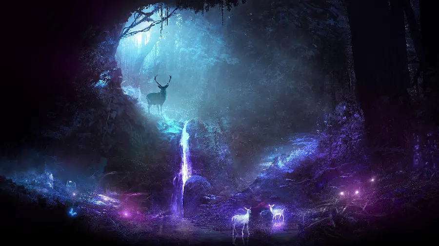 Fantasy and special surreal dark landscape stock photo