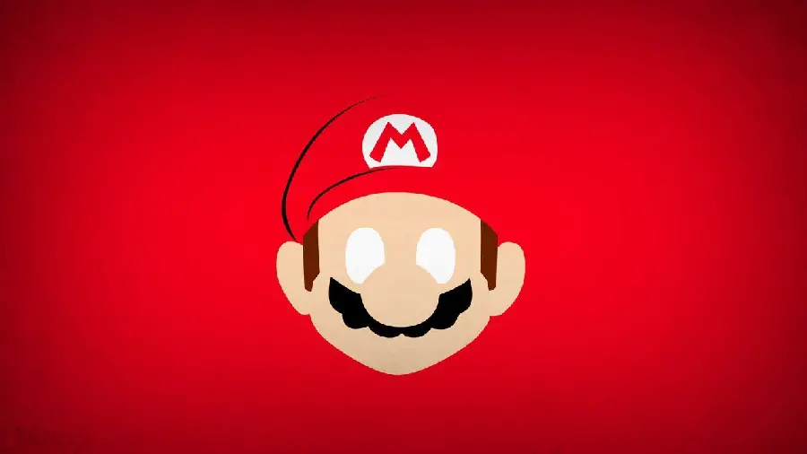 Minimal style animation and game image of Super Mario 