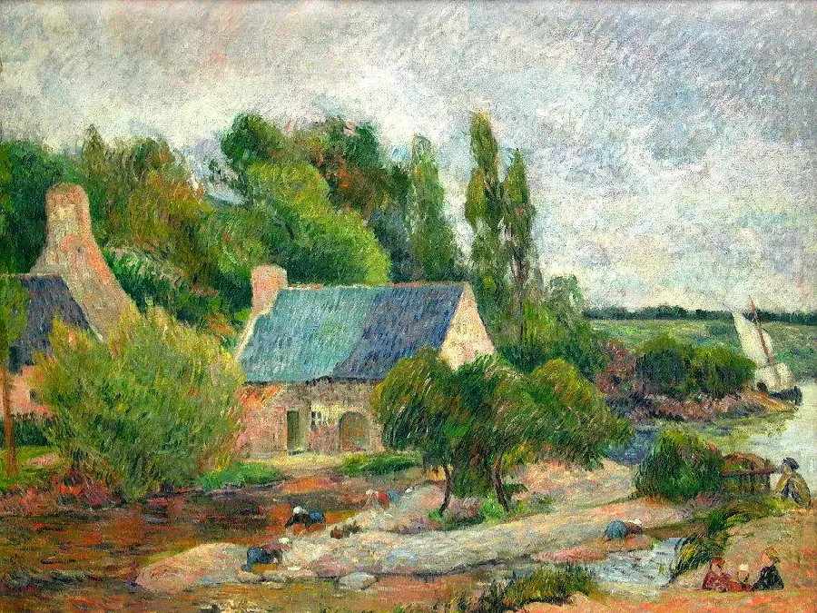Most Viewed Stock ImagePaul Gauguin's Nature Painting for Decorative Paintings and Carpet Paintings 