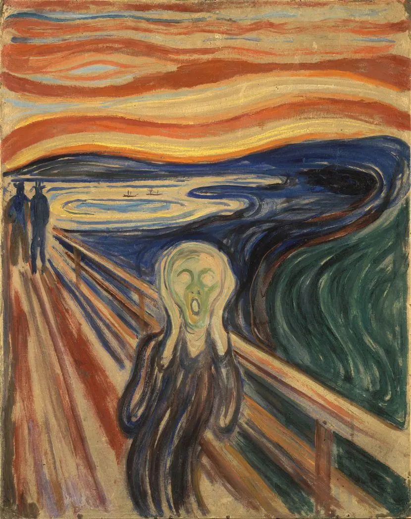 The Scream painting from the most famous Edvard Munch's works 