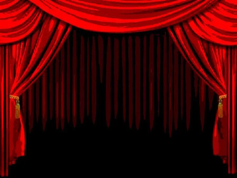 High Quality Red Theater Curtains Background and Vector