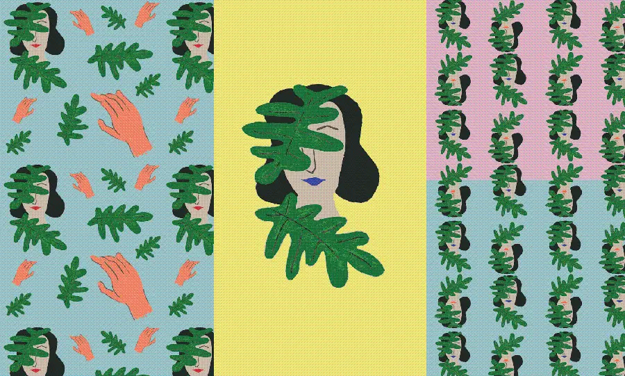 Colorful organic shapes doodle by Henri Matisse
