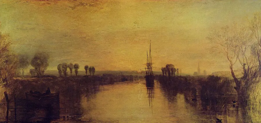 Download a photo of the Chichester Canal painting by the famous English painter William Turner 