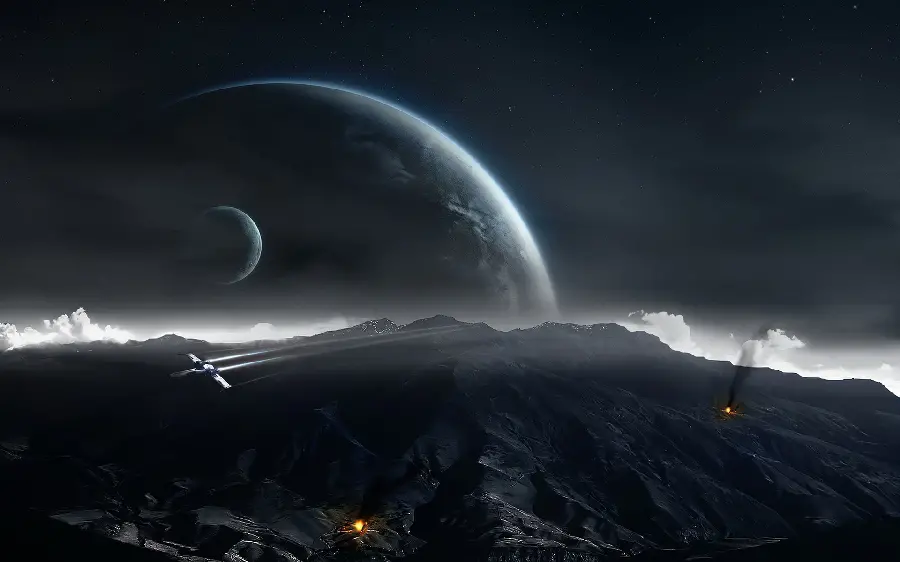 Full HD Fantasy Stock Image with Dark Theme