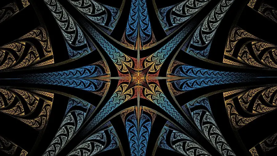 Digital photo with a strange and artistic shape of abstract fractal