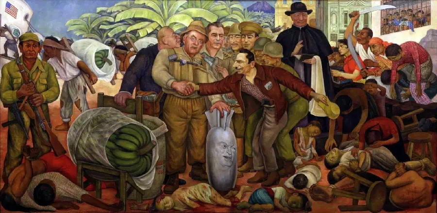 Photo of a painting by Diego Rivera called Gloriosa Victoria