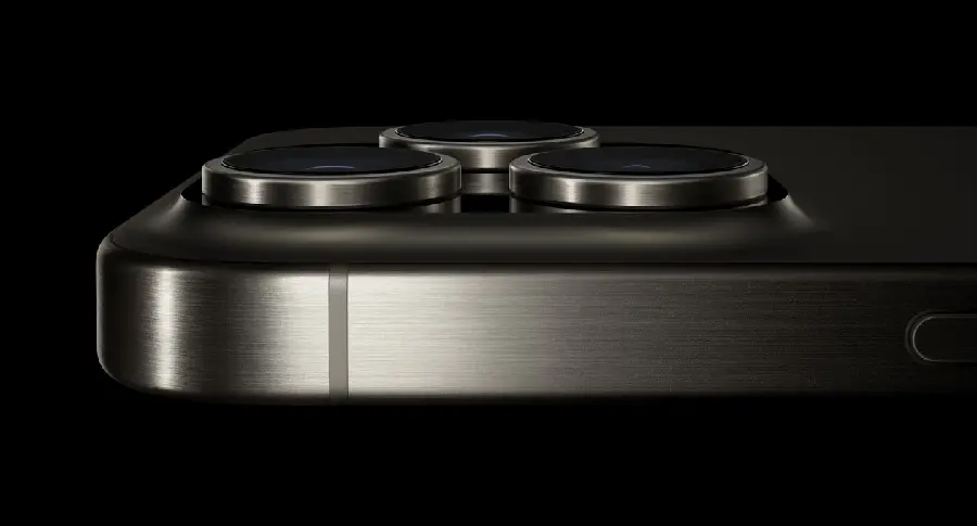 Photo of the Apple iPhone 15 Pro Max with a body Titanium Option Matte Black