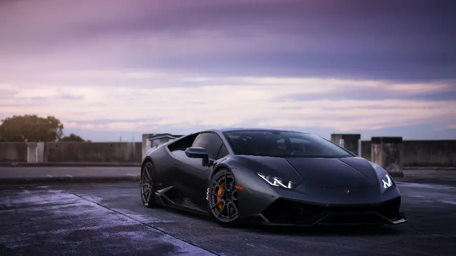 Stock image of Lamborghini Huracan car for printing car exhibition advertising banner 