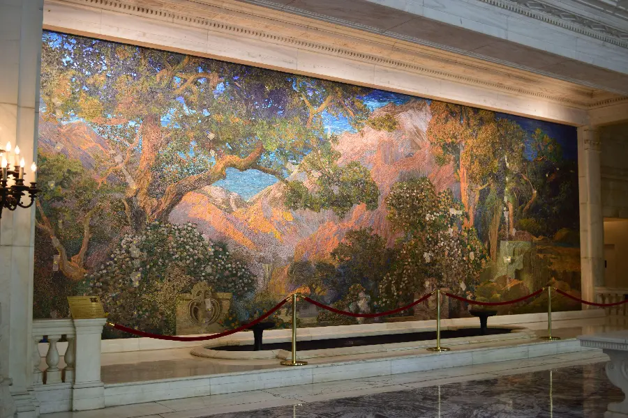 Maxfield Parish painting of natural landscapes 