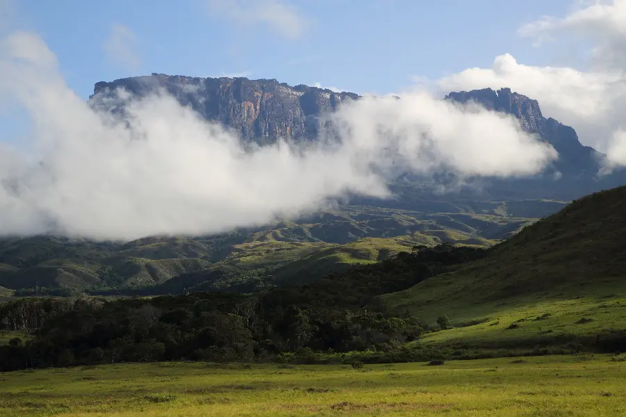 Wallpaper of a natural attraction in South America with a view of Mount Roraima