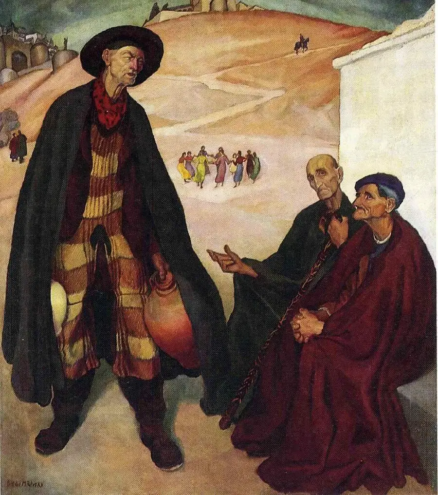 Image of a painting in the outskirts of Toledo, another work by Diego Rivera