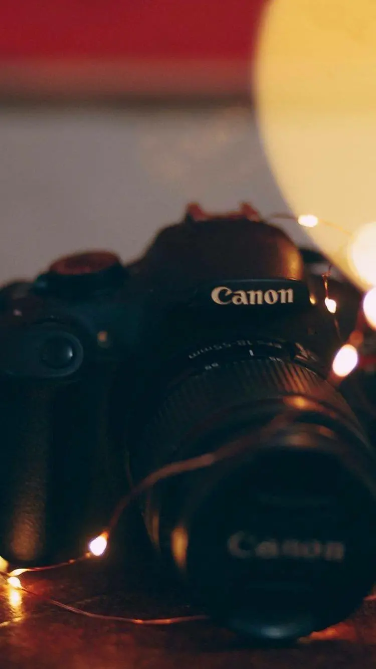 Canon Eos camera wallpaper photo with various zoom lenses standard zoom and telephoto and wideWide and Macro