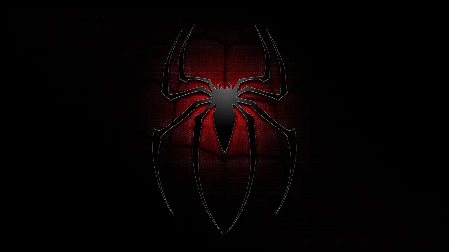 Scary and dark image of the Spider-Man logo for your profile and background 