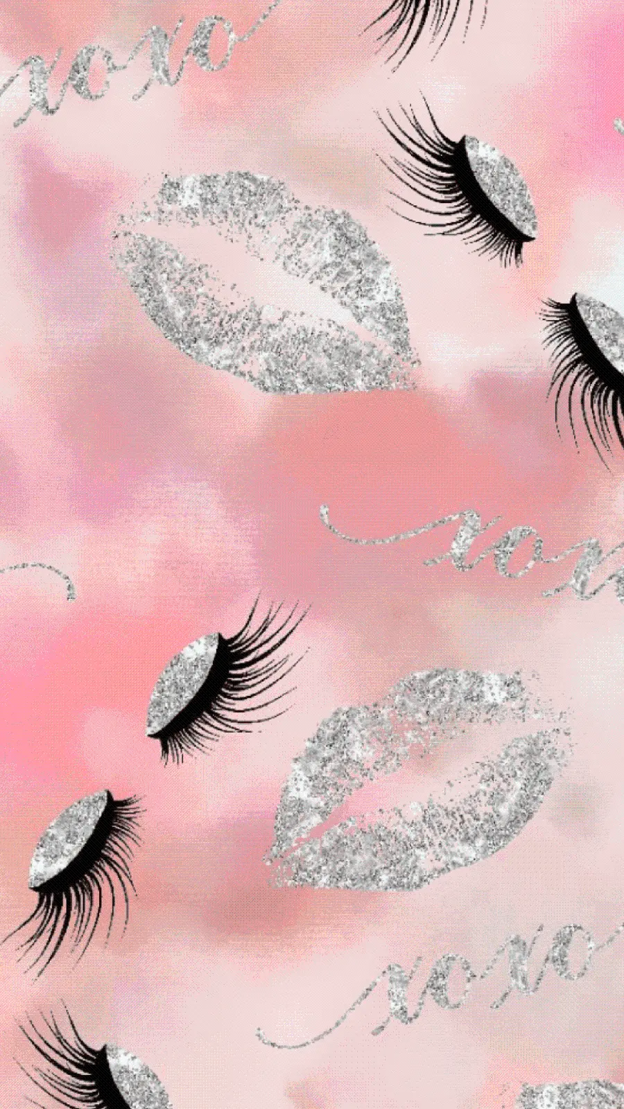 Image of eyelash extensions for the phone screen