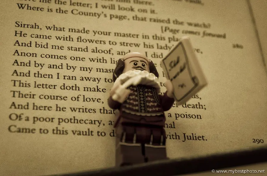 Cute and funny background photo of William Shakespeare with book background and full HD 