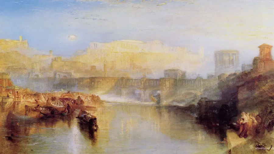 Stock image of the simplest and most popular painting by William Turner for printing on a board