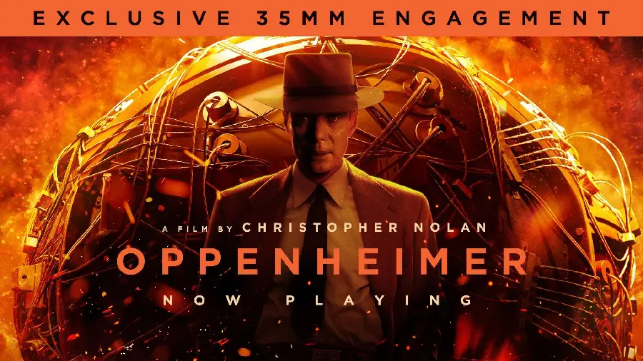 New cover of the film Oppenheimer by Christopher Nolan with the highest quality 