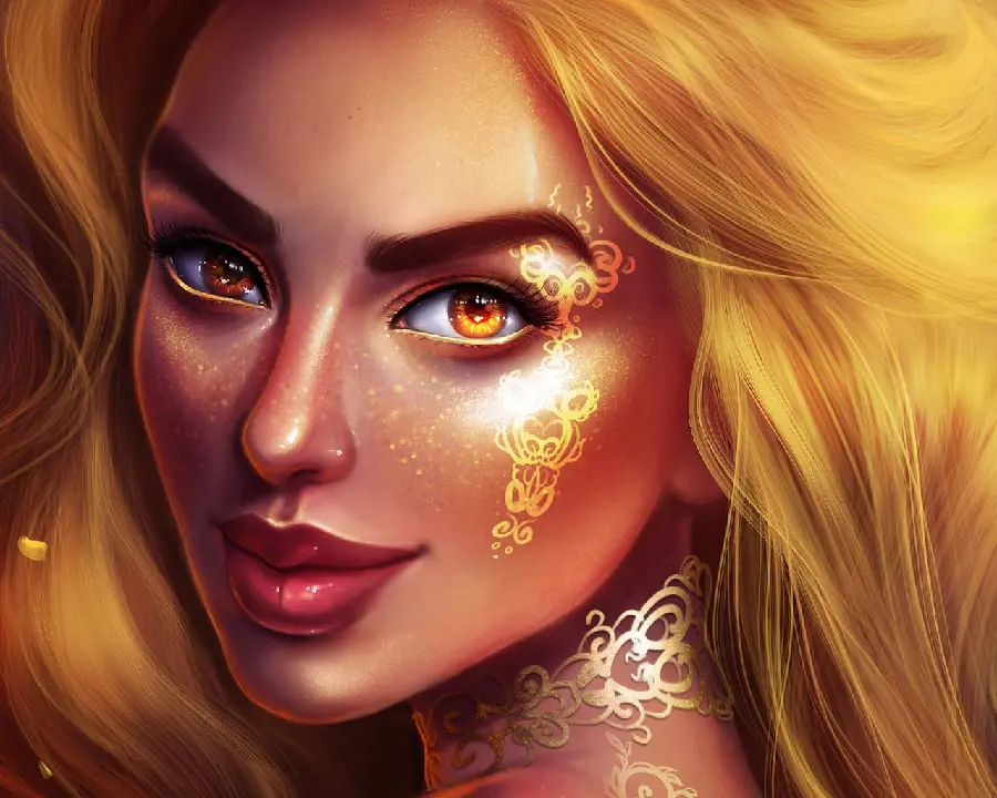 Cartoon and fantasy photo with beautiful eyelashes for a profile