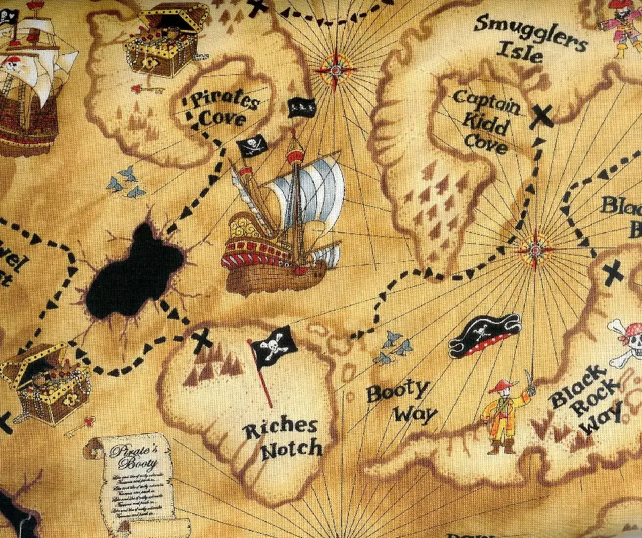 Download Stock Photo of Real Pirate Treasure Map for Printing