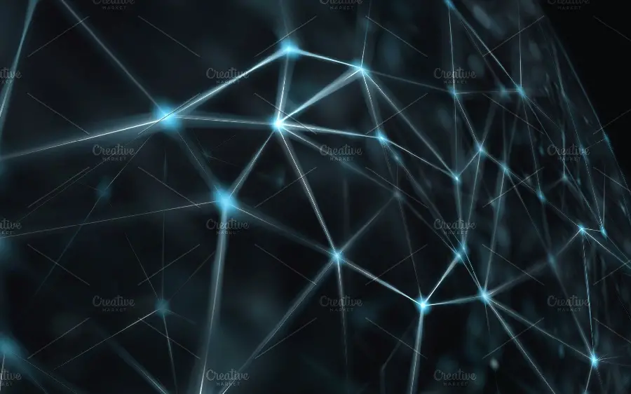 Free Download Digital Blockchain Image with Dark and Black Background