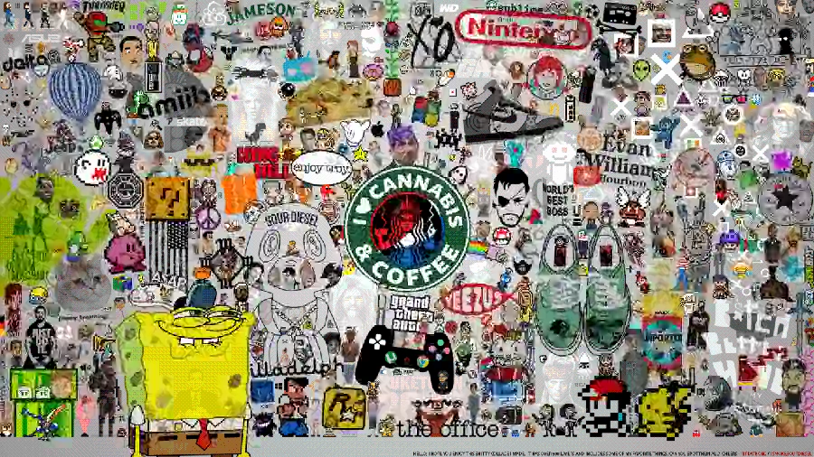 Download digital photo collage and animation design of the most famous such as SpongeBob 