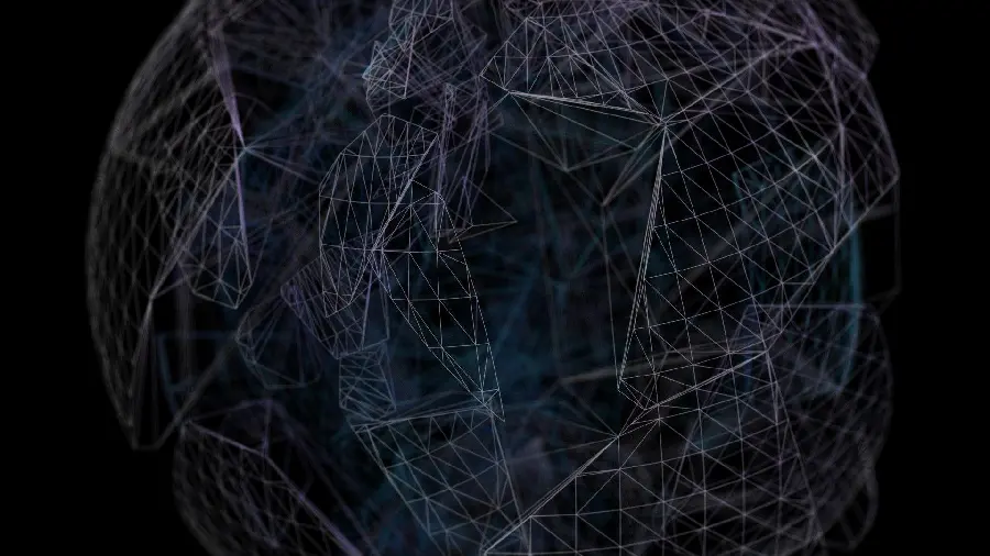 Wireframe 3D and 3D Wireless Technology Models and Pattern Photos