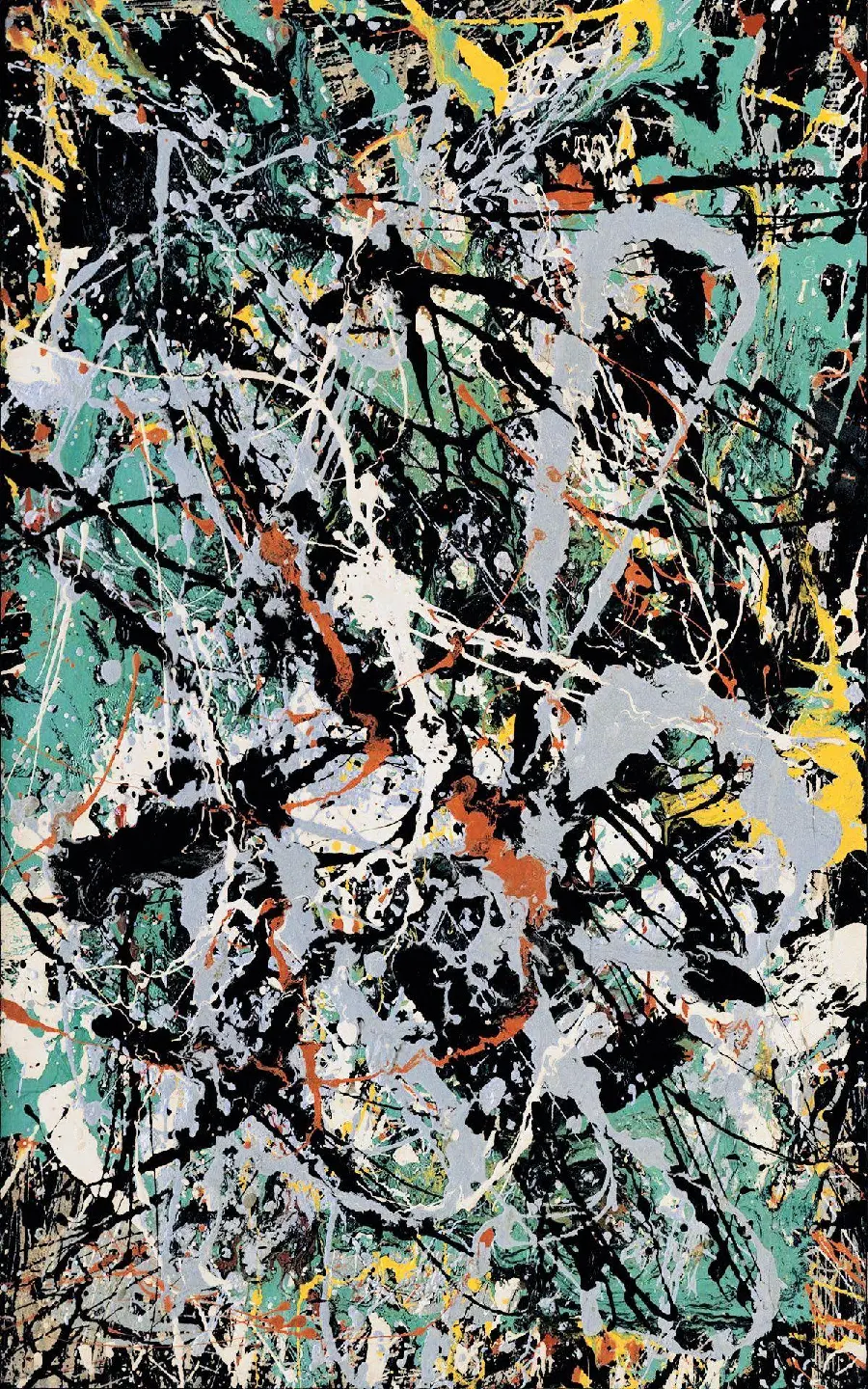 Green Silver Painting by Jackson Pollock, American Painter, 1949