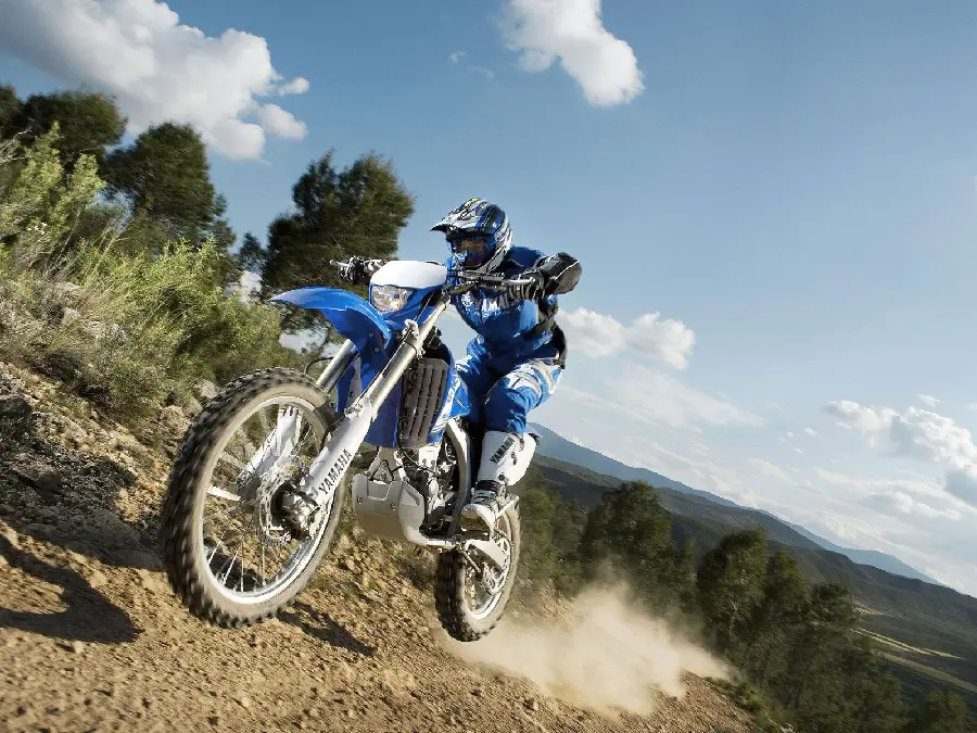 Motocross Background on Twisty Natural Tracks