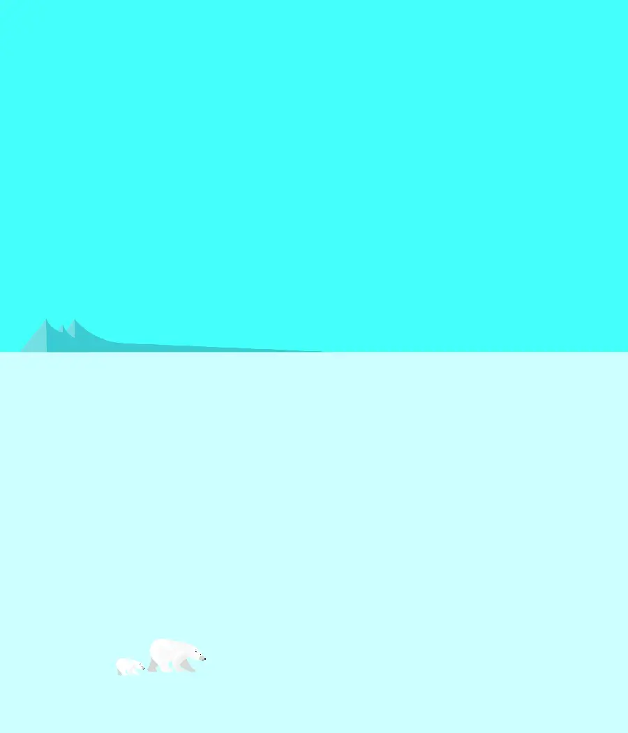Simple and minimal cute white polar bear background for Sony Xperia 5