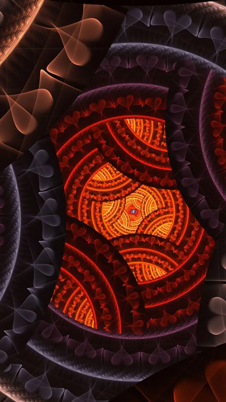 iPhone lock screen photo with fractal and abstract design