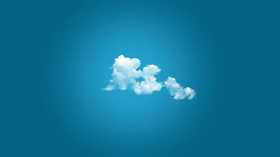 Minimalist designed background with white cloud shape