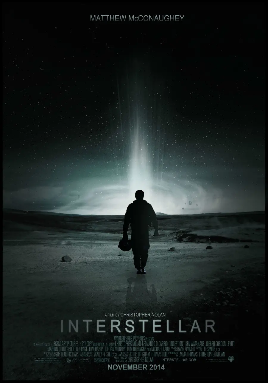 Dark lonely image of the film Interstellar, the most famous work of Christopher Nolan