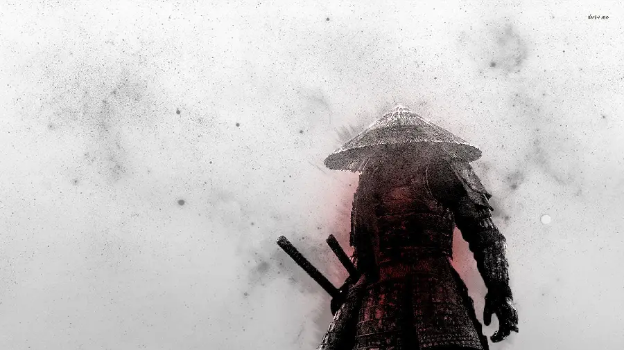 Free and High Quality Samurai Graphic Photo White Background 