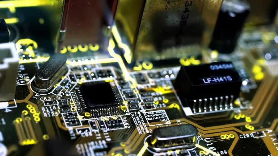 High quality and engineering photo of computer hardware and computer memory piece
