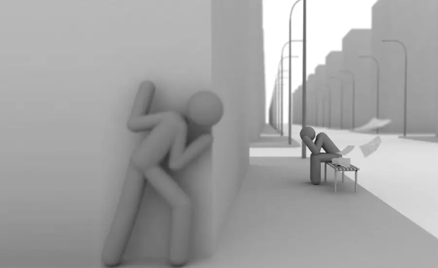 Conceptual photo of sadness and loneliness for profile and advertising 