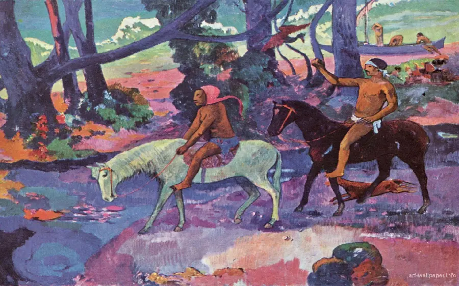 Photo of the painting Towards the Nebraska by Paul Gauguin, a famous French sculptor and painter