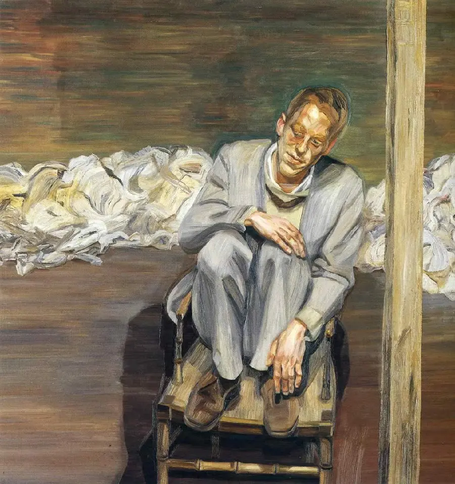 Oil painting photo of Sigmund Freud, the most prominent Austrian psychologist 