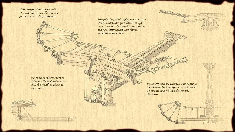 Photo of Leonardo da Vinci's precise engineering plan for inventing a device