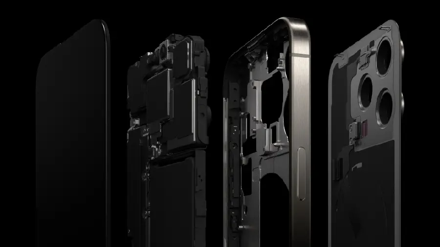 Photo of Internal Parts and Hardware Components of iPhone 15 Pro Max
