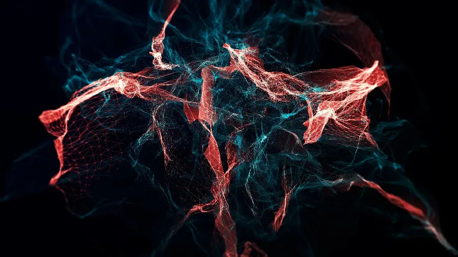 3D Wireframe Abstract Expressionism Digital Art PNG Photo