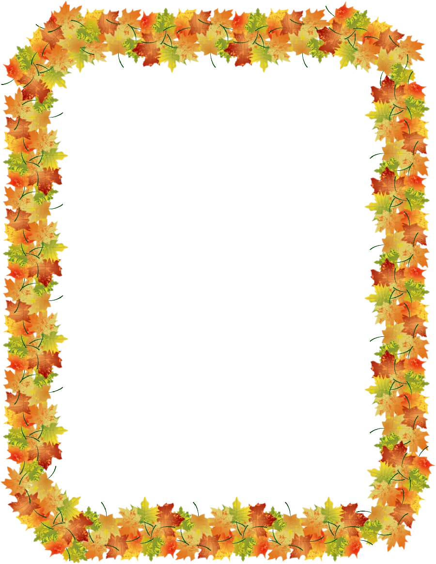 Download the image of the autumn text box for writing text in PNG format