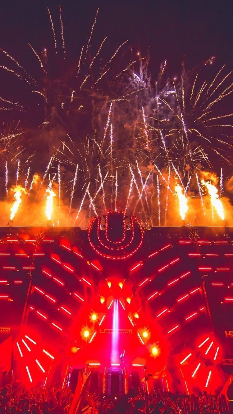 Music Festival and Fireworks Wallpaper for Music Lovers 