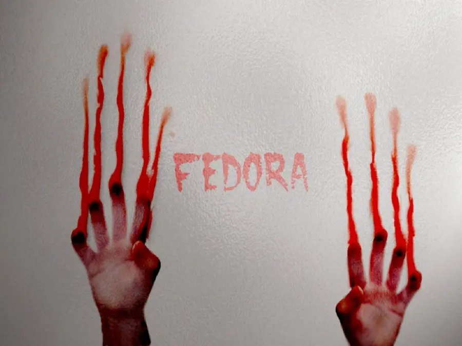 Scary Bloody Hands Photo Behind Glass Completely Free 