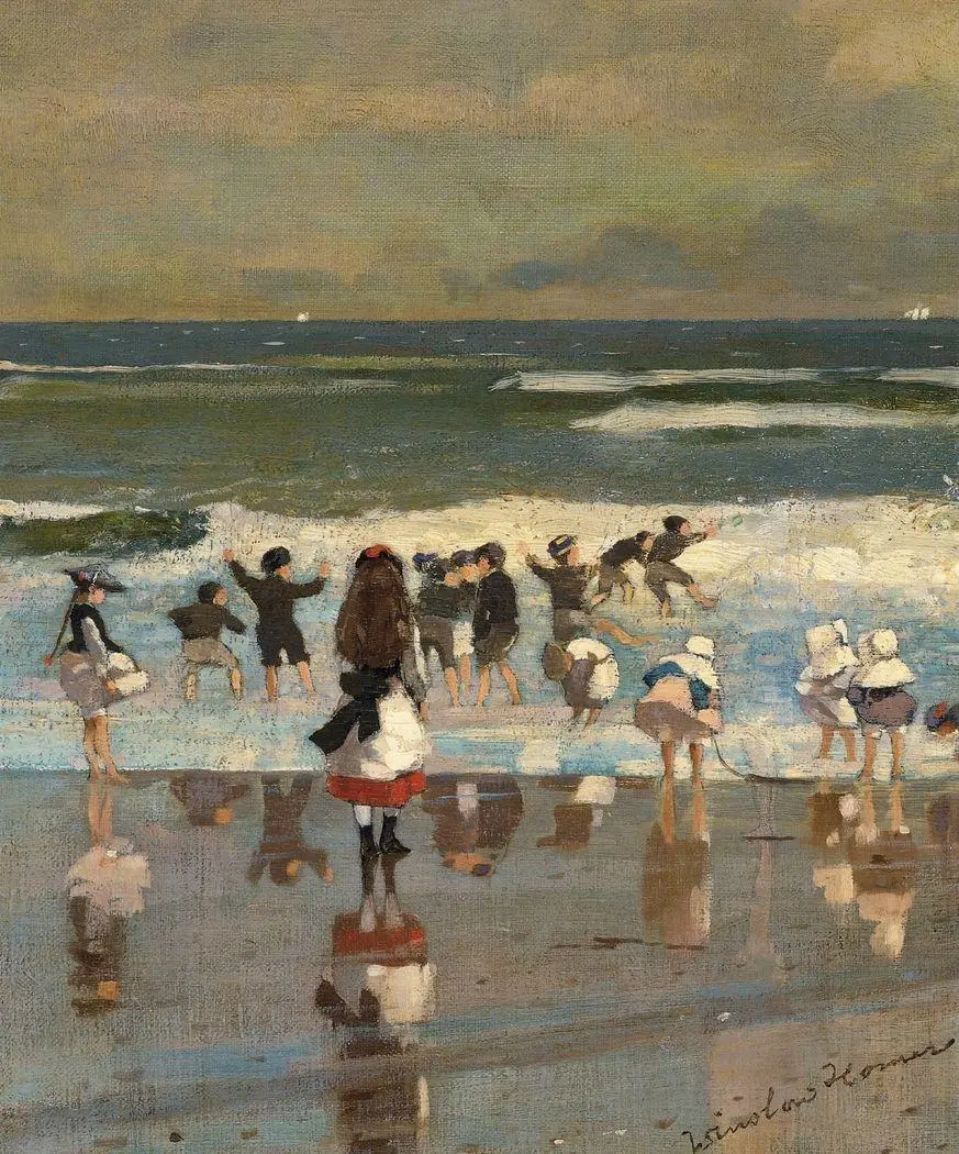 Children Playing on the Beach by Winslow Homer 