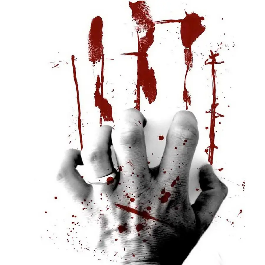 Download stock photo of bloody hand with full HD quality and white background 
